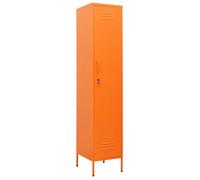 Orange Armoire à casier, CLARENCE, Cabinet haut,s Orange 35x46x180 cm Acier LV2263