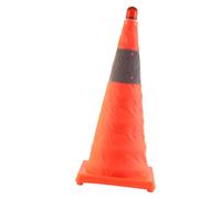 Orange Cône avec Lampe LED Pliable Réfléchissant | Bande Réfléchissante, Conception Pliable, Facile à Transporter, Usage pour Événements Sportifs et Sécurité Routière