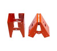 Orange Sawhorse Clamp Support Chevalet Équerre Brides Bracket Corps Acier 1.5mm Fixations à Deux Trous Serrage Ferme sur Madrier 2x4 Montage sans Outil Complexe Convient au Atelier Chantier