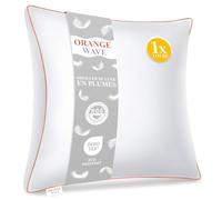 Orange Wave Oreiller en Plumes 60x60 - Coussin de Luxe en Duvet et Plume, Qualité Hôtelière et Confort Oreiller Moelleux, Certifié RDS et Oeko-TEX pour Un Soutien Optimal