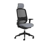 Orangebox Chaise de Bureau Ergonomique, Do Better, têtière, Gris Ardoise | Maille technique, accoudoirs réglables en hauteur, réglages du siège, roulettes tous sols, jusqu'à 150 kg