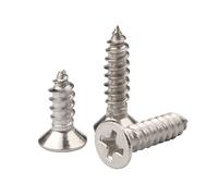 ORANXIN M1.5 x 4mm 200 Pcs Acier inoxydable 304 Croix Fraisée Vis à bois Auto forage Petites Vis Tête plate Vis autotaraudeuses