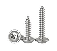 ORANXIN M2 x 4mm 100 Pcs Tête ronde Vis auto taraudeuses Avec rondelle Acier inoxydable 304 Croix Tête bombe Vis à bois