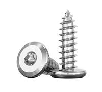 ORANXIN M3 x 14mm 50 Pcs Grande tête plate Chanfreinée Hexagonal interne Vis autotaraudeuses Acier inoxydable 304 Bord biseauté Ameublement Autoperceuses Vis à bois