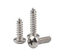 ORANXIN M3 x 18mm 50 Pcs Tête ronde Vis à bois Acier inoxydable 304 Vis autotaraudeuses Tête Pan Cruciformes Queue Pointue
