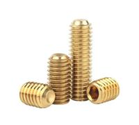 ORANXIN M3 x 4mm 50 Pcs Douille Hexagonale Vis de pression Laiton Point de tasse Hexagone Vis sans tête Boutons Allen
