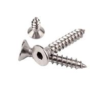 ORANXIN M3 x 8mm 50 Pcs Tête plate Vis autotaraudeuses Acier inoxydable 304 Fraisée Auto forage Hexagone intérieur Vis à bois