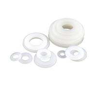 ORANXIN M5 x 8 x 1 50 Pcs Nylon Rondelles plates Rondes Plastique Joint d'étanchéité Ultra Mince Méson Usage Industriel Isolation Vis Fixation Écarteurs