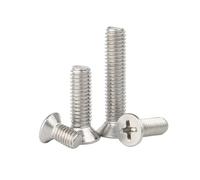 ORANXIN M6 x 50mm 10 Pcs Cruciforme Tête plate Boulons Acier inoxydable 304 Boulons à tête fraisée Vis de machine Métrique Fixations