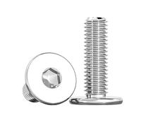 ORANXIN M6 x 50mm 10 Pcs Hexagonal interne Extra mince Tête plate Boulons Acier inoxydable 304 Profil bas Ordinateur Vis de machine