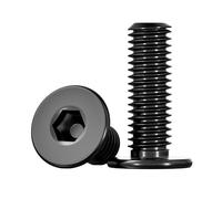 ORANXIN M6 x 50mm 10 Pcs Hexagonal interne Extra mince Tête plate Boulons Acier inoxydable 304 Profil bas Ordinateur Vis de machine