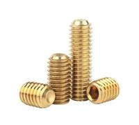 ORANXIN M8 x 35mm 2 Pcs Douille Hexagonale Vis de pression Laiton Point de tasse Hexagone Vis sans tête Boutons Allen