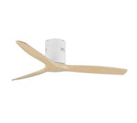 Orbegozo CF 170132 Ventilateur de plafond 35 W très silencieux, 3 pales ABS design bois naturel, 6 vitesses, changement de rotation sur télécommande et mode hiver été