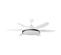 Orbegozo CP 165132 Ventilateur de plafond | Moteur DC | 45 W | 6 vitesses | LED CCT réglable (lumière LED 74 W) | Ultra silencieux | Fonction hiver/été | Triple protection contre la poussière