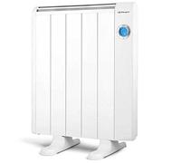 Orbegozo RRE 810 Radiateur à économie d'énergie, 5 éléments chauffants, écran numérique LCD, télécommande, programmable, 800 W, aluminium, blanc