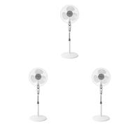 Orbegozo Sf 0147 - Ventilateur sur pied oscillant, 3 niveaux de ventilation, pales de 40 cm, hauteur réglable, 50 W, blanc (Lot de 3)