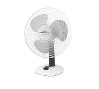 Orbegozo TF 0123 - Ventilateur de table, oscillant, 2 vitesses, diamètre de l'hélice 23 cm, poignée, 25 W, veilleuse LED, blanc