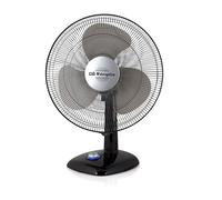 Orbegozo TF 0124 - Ventilateur de table, oscillant, 2 vitesses, hélices de 23 cm de diamètre, poignée, 25 W, témoin lumineux à LED, noir
