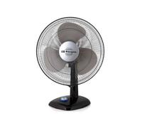 Orbegozo Ventilateur de bureau TF 0134 – 30 cm, oscillant, 3 vitesses, témoin LED, 40 W, noir