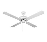 Orbegozo CF - Ventilateur de plafond sans lumière, 60 W de puissance, 4 pales réversibles diamètre 132 cm et 3 vitesses blanc G