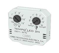 Orbis TEMPOLED 2 N 230 V TEMPORIZ.REGULABLE DE 15 S A 15 Min. Doble NIVEL. Luz DE CORTESIA DE 1 A 5 Min