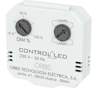 ORBIS Zeitschalttechnik OB200010 Variateur encastré Adapté pour ampoule: Ampoule électrique, Lampe à économie d'énergie, Lampe
