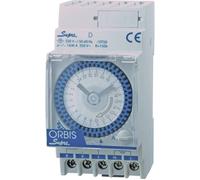 Orbis Programmateur horaire SUPRA D 230 V pour rail analogique 230 V AC 2,5 modules 16(4) A
