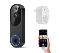 Orbitell Sonnette vidéo sans fil Wi-Fi 1080p avec audio bidirectionnel, vision nocturne, stockage dans le cloud, détection de mouvement intelligente, prise en charge Wi-Fi 2,4 GHz uniquement