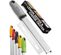 ORBLUE Râpe Zesteur Acier Inoxydable Idéal pour Agrumes et Fromage Type Microplane avec Lame Fine, Manche Antidérapant et Housse de Protection Résistant à la Rouille pour Chefs et Amateurs de Cuisine