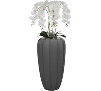 Orchidée blanche artificielle en pot bouquet de fleurs H 125 cm pot Anthracite