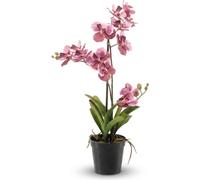 Orchidée Vanda artificielle, 60cm, rose antique - Orchidée artificielle en pot
