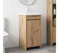 Ordellia 69.6 cm Meuble de Salle de Bain avec évier Vasque en Bois d’ingénierie chêne Artisanal, 42 x 40 x 84,5 cm, sous Placard et Rangement, Montage intérieur