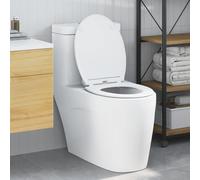 Ordellia Abattant WC blanc en Duroplast - 45,5 x 37,5 x 3,8 cm - Abattant WC avec fixation et charnière - Abattant de toilette pliable pour salle de bain invités WC et rénovation