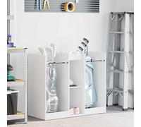 Ordellia Armoire de Golf Chêne Artisanal x x 85, Rangement intérieur Robuste Support Accessoires avec étagères en Bois et métal Finition poudrée pour Garage ou pièce