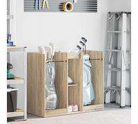 Ordellia Armoire de Golf Chêne Artisanal x x 85, Rangement intérieur Robuste Support Accessoires avec étagères en Bois et métal Finition poudrée pour Garage ou pièce