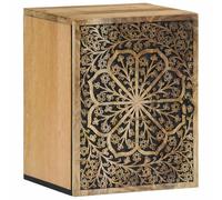 Ordellia Armoire de Salle de Bain Murale en Bois de manguier Massif 38 x 33 x 48 cm, Meuble lavabo Salle Bain, Armoire Rangement Vasque, Porte Suspendu, Style rétro pour Douche et WC