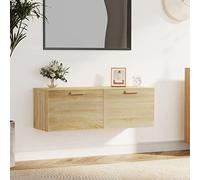 Ordellia Armoire Murale chêne Sonoma en Bois d ingénierie 100 x 36,5 x 35 cm, 2 tiroirs, Meuble Rangement Mural pour Salon Chambre entrée Bureau et Stockage ordonné
