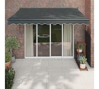 Ordellia Auvent rétractable Automatique Anthracite 3 x 2,5 m, Store banne motorisé, Pare Soleil Mural, Toile Protection UV, Ombre terrasse Balcon Jardin Patio, avec télécommande