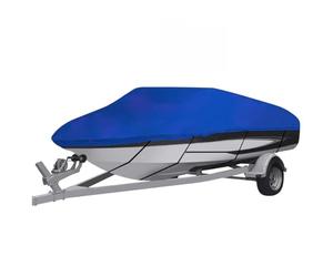 Ordellia Bâche de bateau bleue en tissu Oxford avec revêtement PU 830 x 370 x 40 cm, avec 4 sangles à boucle et sac de rangement, pour carter en V, remorque, marine, port, stockage et protection