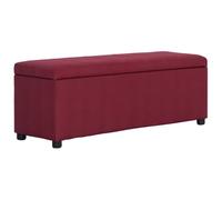Ordellia Banc coffre avec espace de rangement, banc de 116 cm, bordeaux, rembourrage en polyester, banc rembourré pour couloir, couloir, salon et chambre à coucher, banc de rangement avec couvercle et