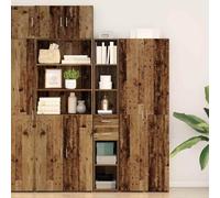 Ordellia Bibliothèque avec tiroir Bois Ancien 30 x 42,4 x 185,2 cm, Rangement Vertical 2 tiroirs pour Salon Bureau Chambre, Style Moderne pour Livres et Objets