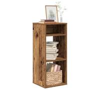 Ordellia Bibliothèque Vieux Bois 34 x 31 x 80 cm en Bois d'ingénierie, étagère de Rangement, Meuble pour Livres, Armoire vitrine, présentoir, Rangement Salon Bureau Chambre entrée, Montage Mural