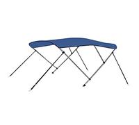 Ordellia Bimini Top Bâche de bateau à 3 arches, bleu marine, 183 x 196 x 137 cm, protection UV et polyester imperméable, bâche de bateau pour marine, port, remorque, bateau, bateau pneumatique et