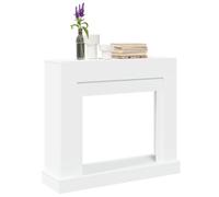 Ordellia Bordure de cheminée blanche - 100 x 30 x 87,5 cm - En bois pour cheminée électrique - Étagère à flamme LED - Accessoire de cheminée pour décoration de foyer - Charge maximale de 30 kg