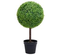 Ordellia Buis artificiel en forme de boule - Vert - 71 cm - Plante artificielle en pot - Plante décorative pour salon, balcon, terrasse - Sans entretien - Avec tige en eucalyptus et pot