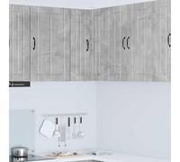 Ordellia Cabinet d’Angle Mural Lucca Gris béton 57 x 57 x 80 cm en Bois d’ingénierie, 2 Portes, 2 étagères, Meuble Armoire Buffet vaisselier pour Cuisine intérieure, Rangement Durable