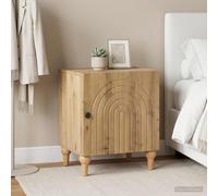 Ordellia Cabinet de Chevet 2 pc en Bois d’ingénierie chêne Artisanal 43 x 34,5 x 50 cm, poignées métal Noires, Rangement pour Chambre, Salon, lit, Meuble appoint Compact