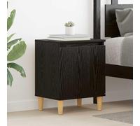 Ordellia Cabinet de Chevet chêne Noir en Bois d ingénierie 40 x 30 x 50 cm avec Porte à charnières, Meuble appoint Compact pour Chambre, Rangement pour Lampe réveil et Livre
