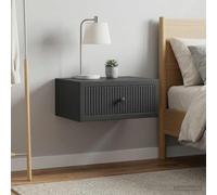 Ordellia Cabinet de Chevet Noir avec tiroir Lot de 2, Bois d ingénierie 49 x 34,5 x 20 cm, Meuble appoint Compact, Rangement Mural pour Chambre, lit, Salon, Support Lampe et Livres