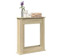 Ordellia Cadre de cheminée chêne Sonoma 75x20x87,5 cm Bois d'ingénierie pour Foyer électrique avec étagère, résistance à l'humidité, Facile d'entretien, Fixation Murale Incluse